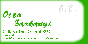 otto barkanyi business card